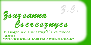 zsuzsanna cseresznyes business card